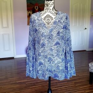 Michael Kors blue blouse
